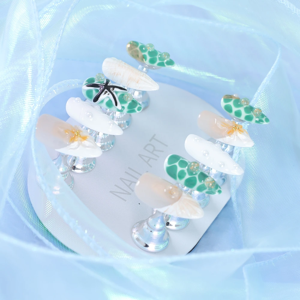 Shell Starfish Pearl Embossed Nail Art