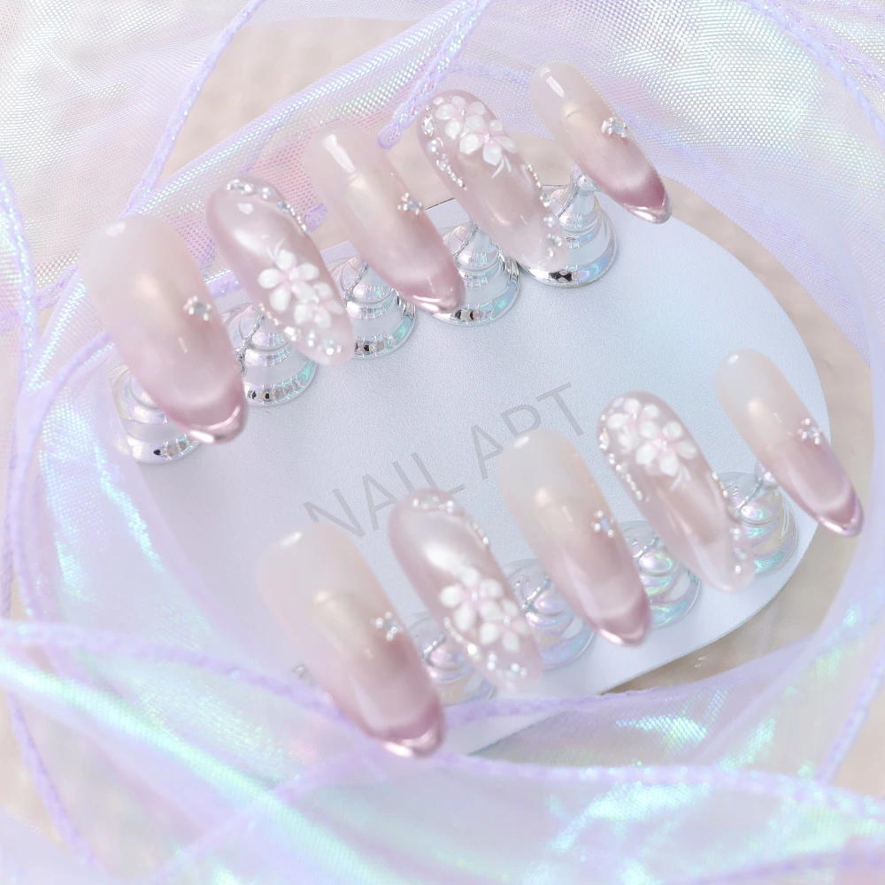 Soft Style Nude Pink Gradient Press-on Nails