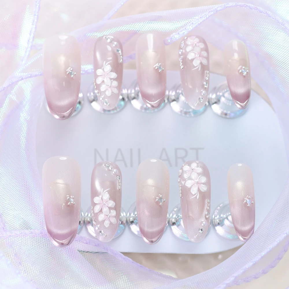Soft Style Nude Pink Gradient Press-on Nails